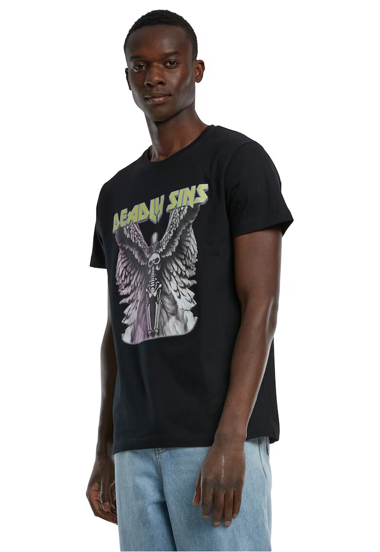 Mister tee Tricou de bumbac cu imprimeu grafic - Negru