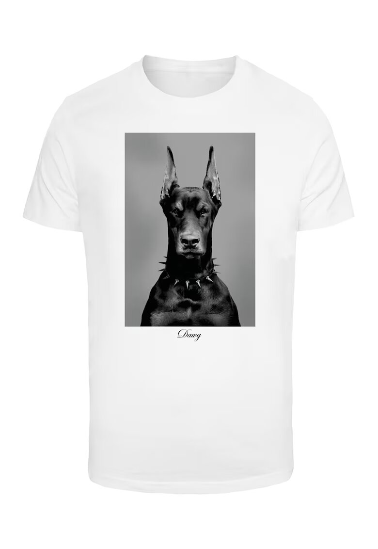 Mister tee Tricou din bumbac cu imprimeu foto Dawg - Alb
