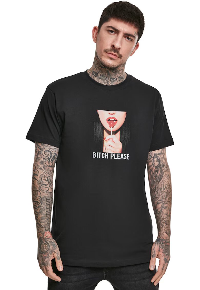 Mister tee Tricou din bumbac cu imprimeu foto - Negru