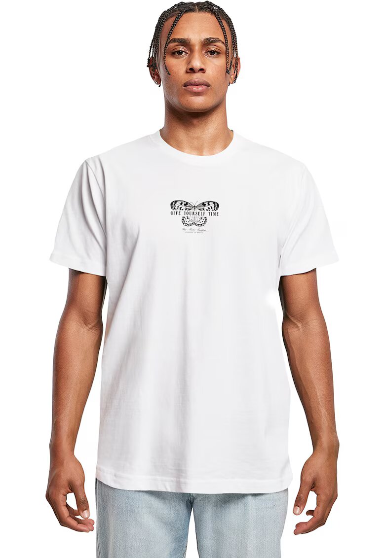 Mister tee Tricou din bumbac cu imprimeu grafic - Alb/Roz/Albastru
