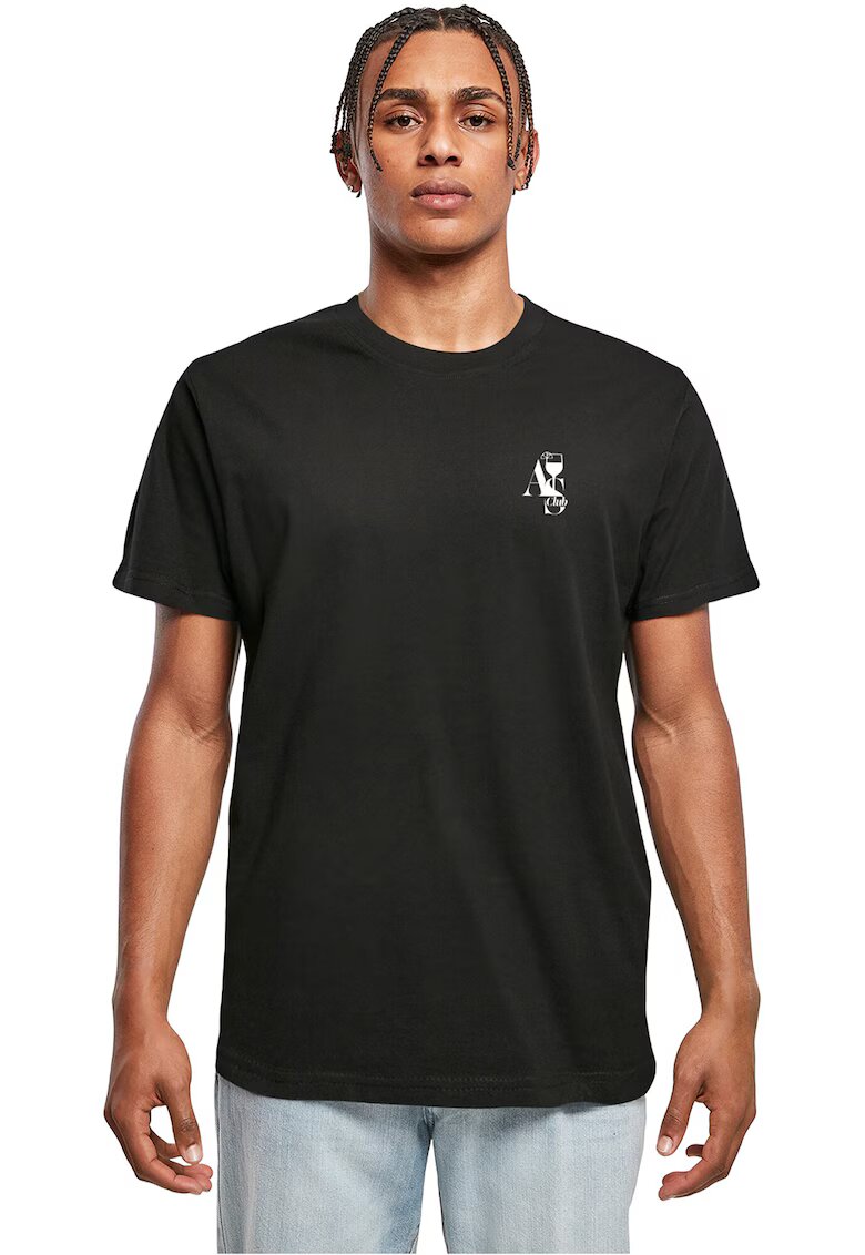Mister tee Tricou din bumbac cu imprimeu grafic pe partea din spate - Alb/Negru/Portocaliu