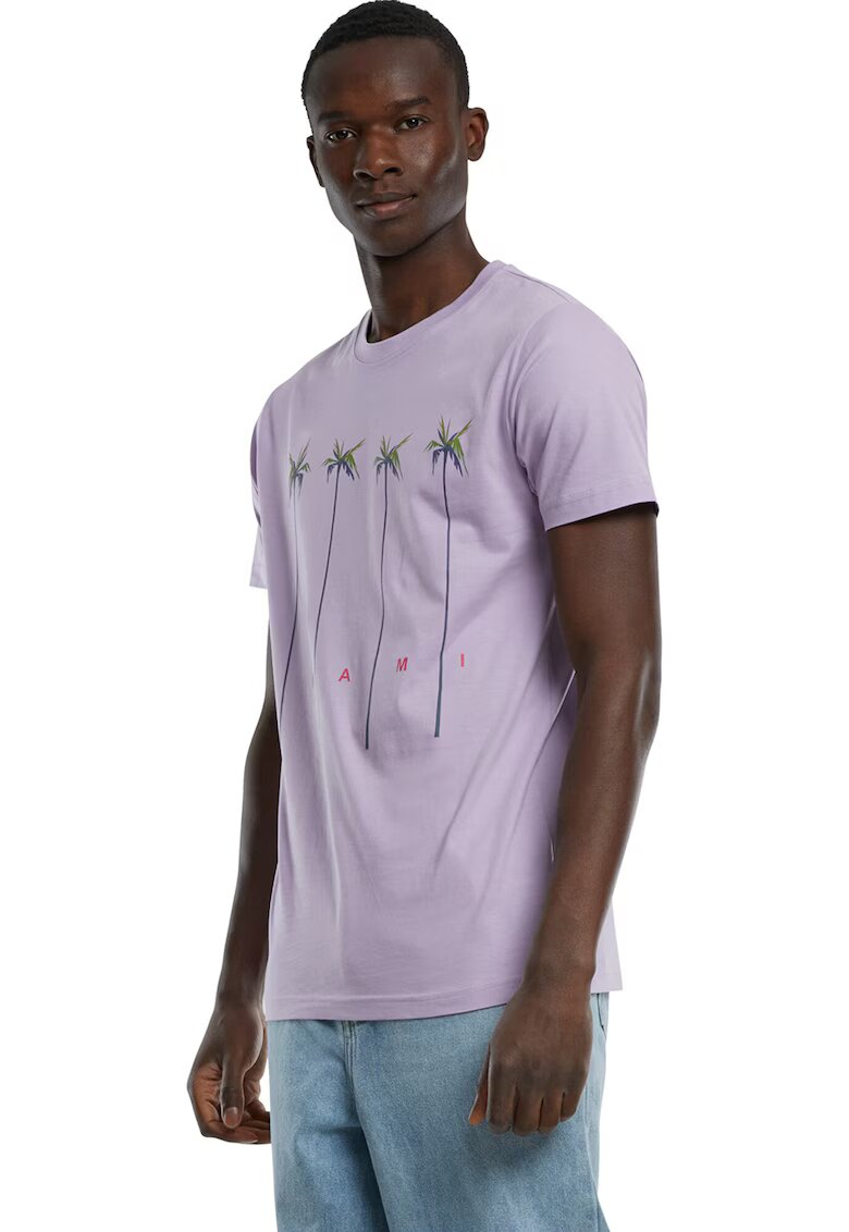 Mister tee Tricou din bumbac cu imprimeu - Lila