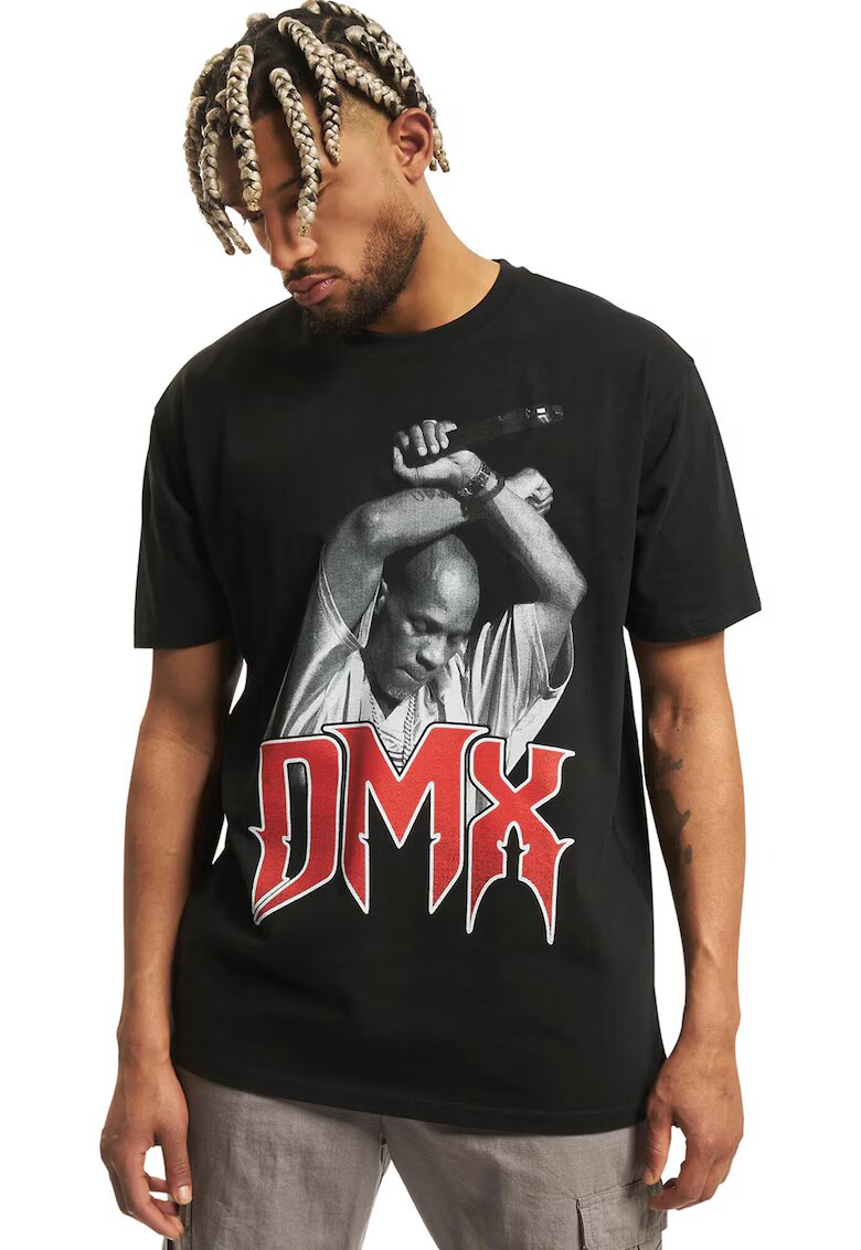 Mister tee Tricou lejer unisex cu imprimeu foto - Rosu/Negru/Gri
