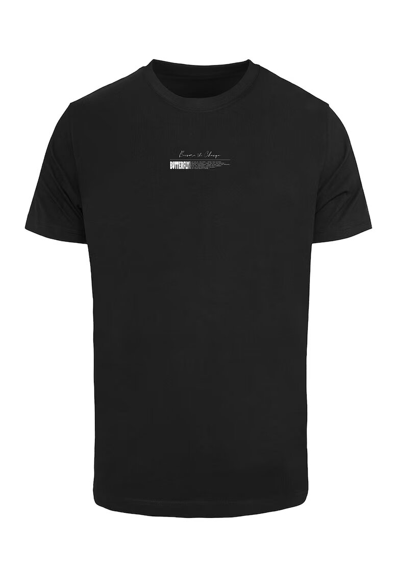Mister tee Tricou unisex cu imprimeu fluture - Negru