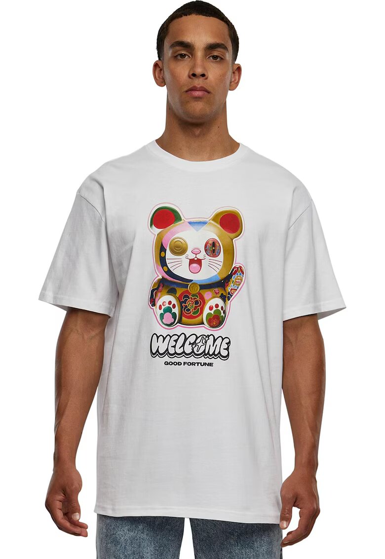 Mister tee Tricou unisex cu imprimeu grafic - Rosu/Alb/Albastru