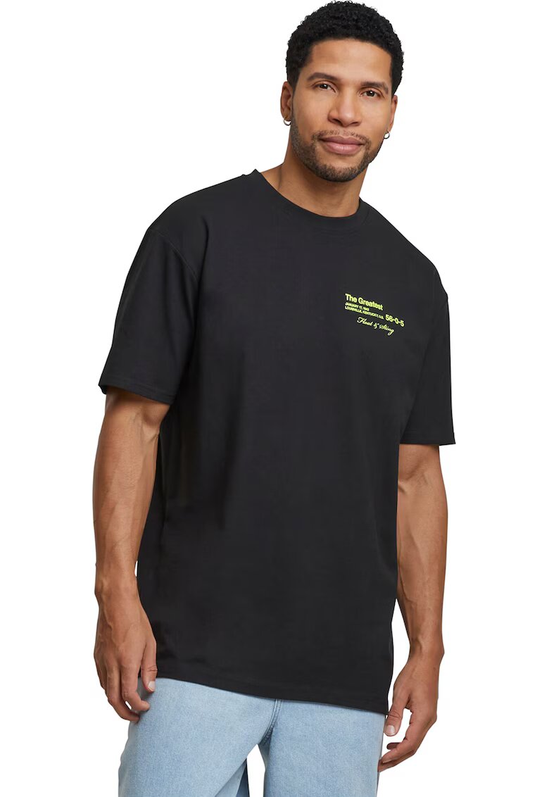 Mister tee Tricou unisex cu imprimeu - Negru/Gri/Verde lime