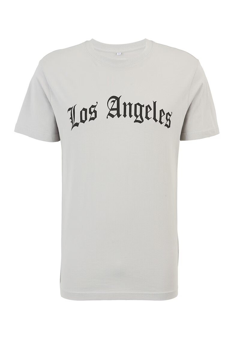 Mister tee Tricou unisex cu imprimeu text - Negru/Gri deschis
