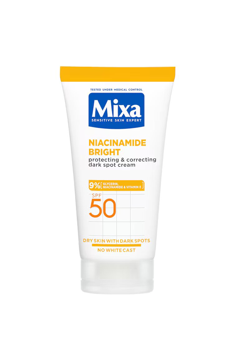 Mixa Crema Niacinamide Bright de protecție și corectare a petelor pigmentare cu SPF 50 - 50 ml