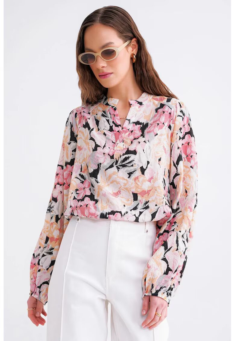 Mixray Bluza dama HiCCUP - imprimeu floral - Roz pudrat