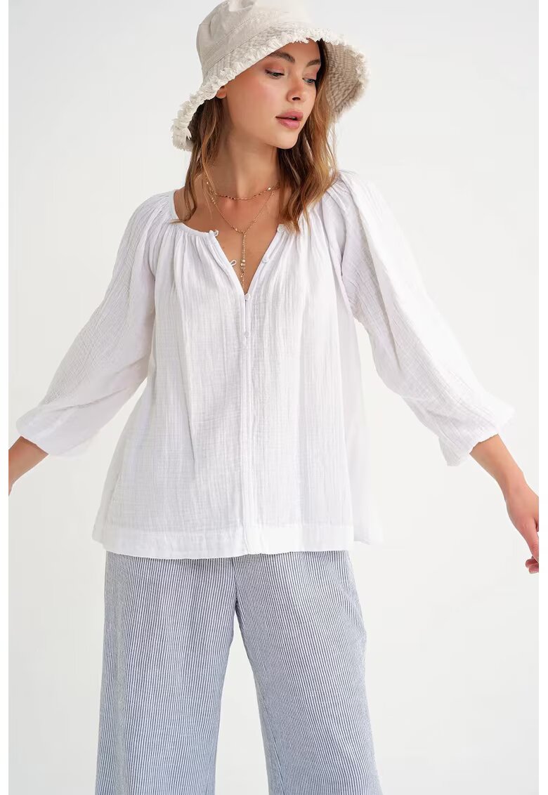 Mixray Bluza dama - muselina - alb - textil