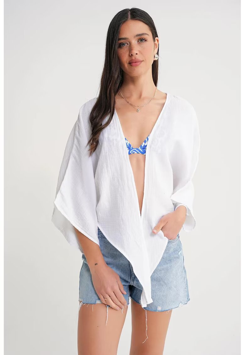 Mixray Bluze dama - bluza bolero - texturata - ivory - bumbac
