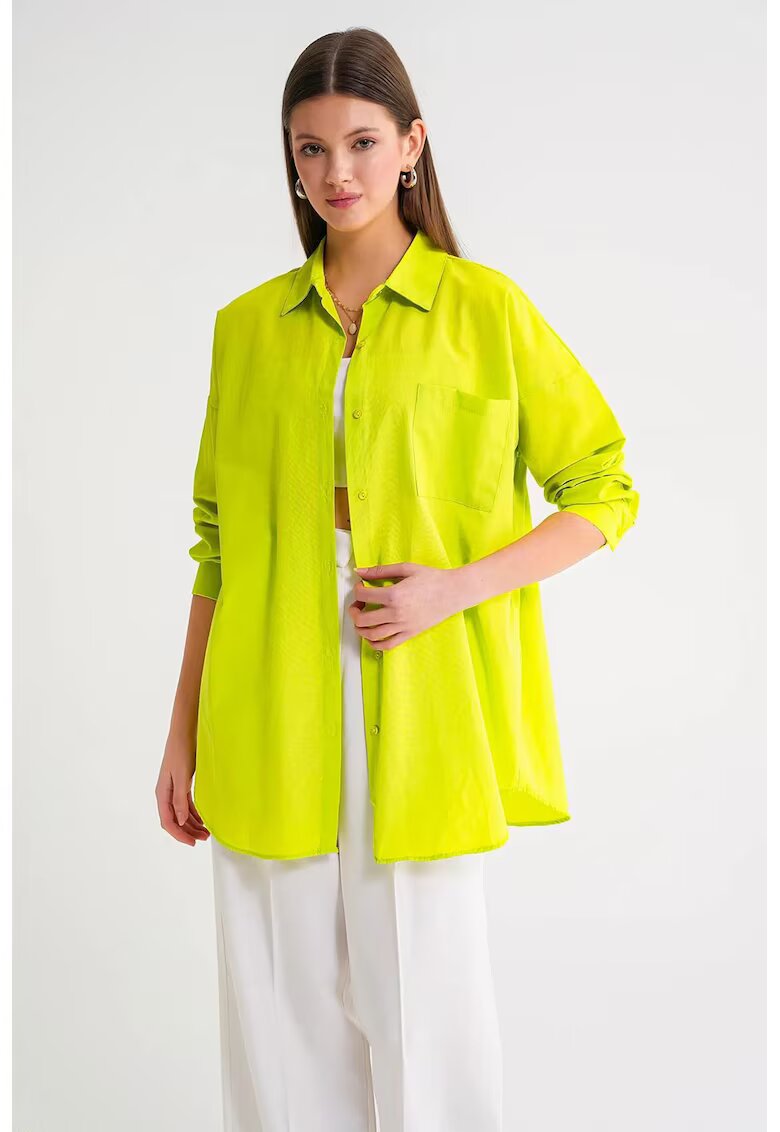 Mixray Camasa dama - cu nasturi - verde masliniu - textil