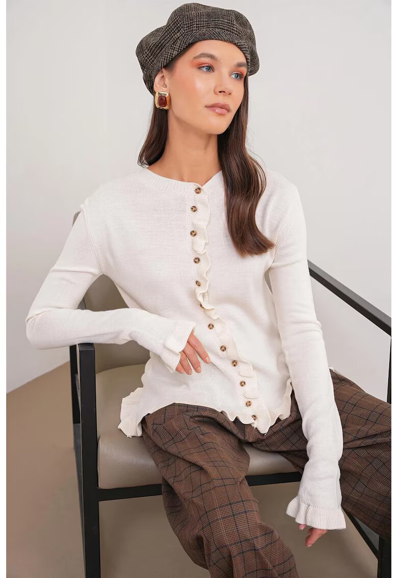 Mixray Cardigan dama alb - One Size