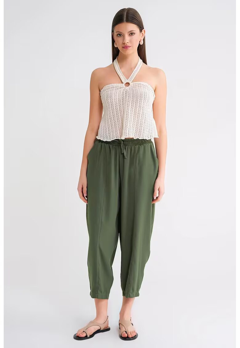 Mixray Pantaloni dama - Salwar Fit - verde - textil
