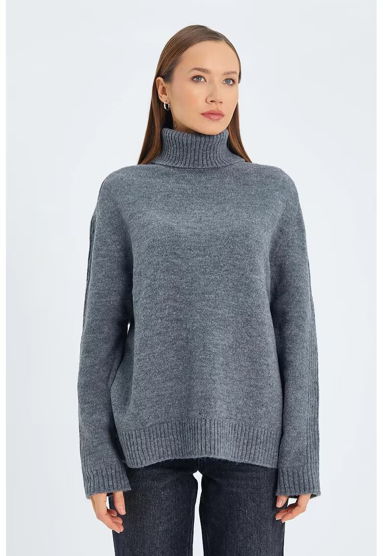 Mixray Pulover dama - tricot - gri inchis -