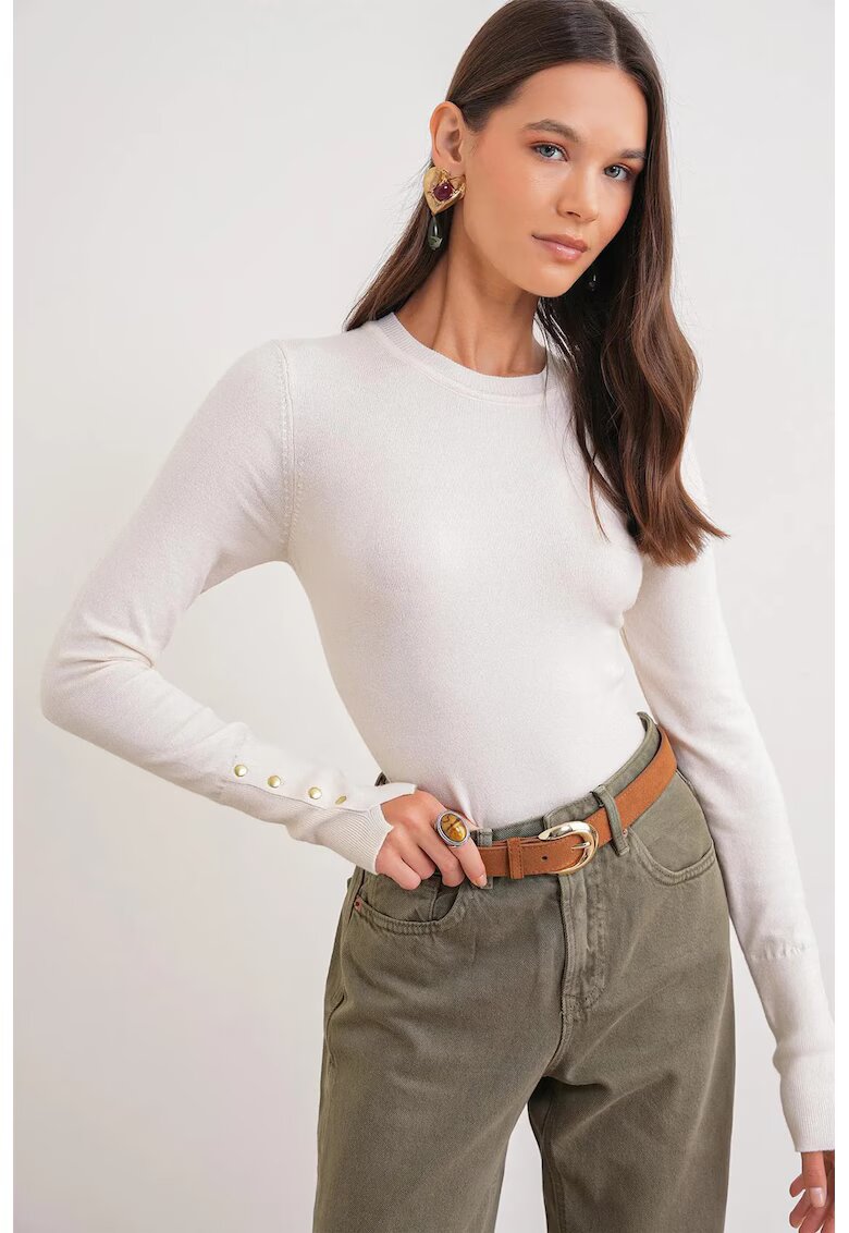 Mixray Pulover tricotat - slim fit - natural - tricot