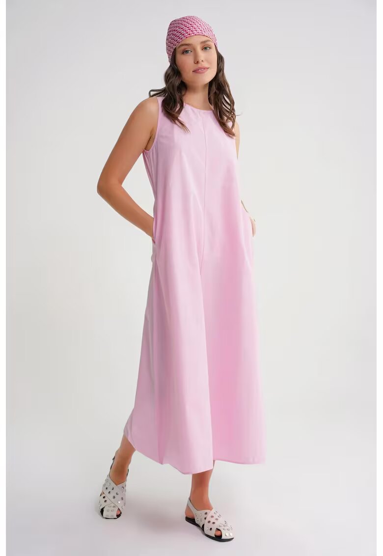 Mixray Rochie maxi - Relaxed Fit - roz pudrat - textil