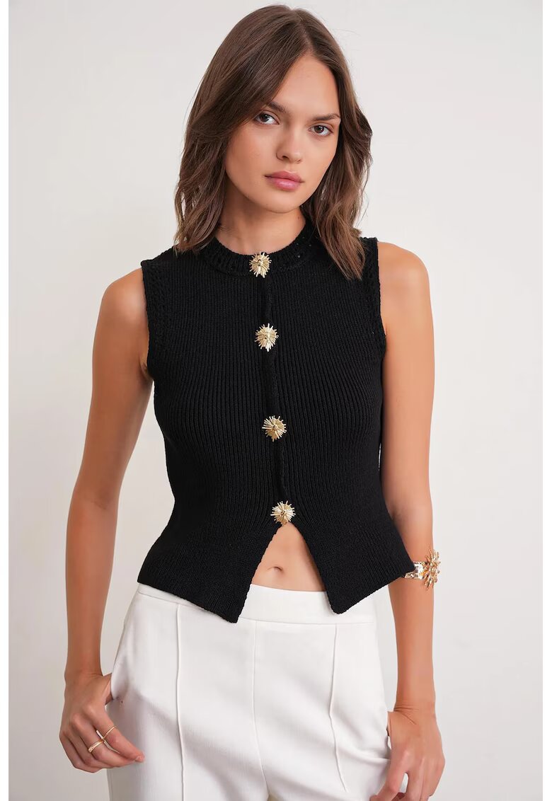 Mixray Topuri tricotat - scurt - negru -