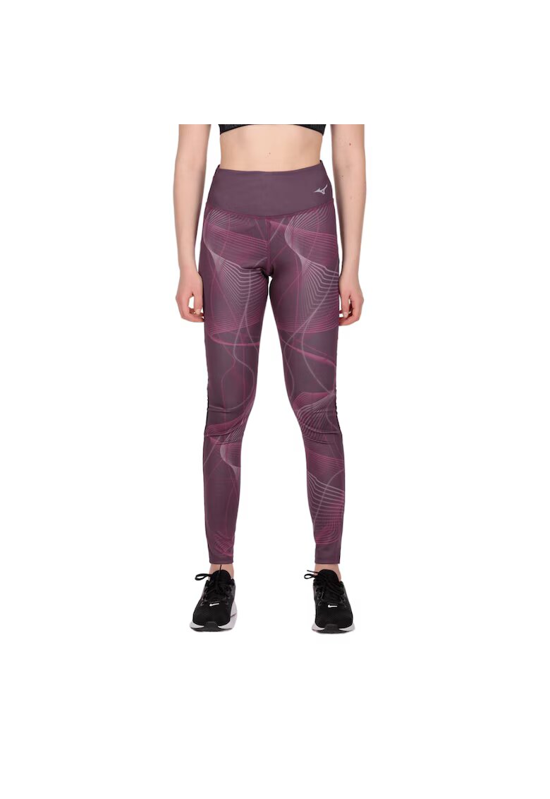 Mizuno Colanti alergare dama Printed Tights - Mov