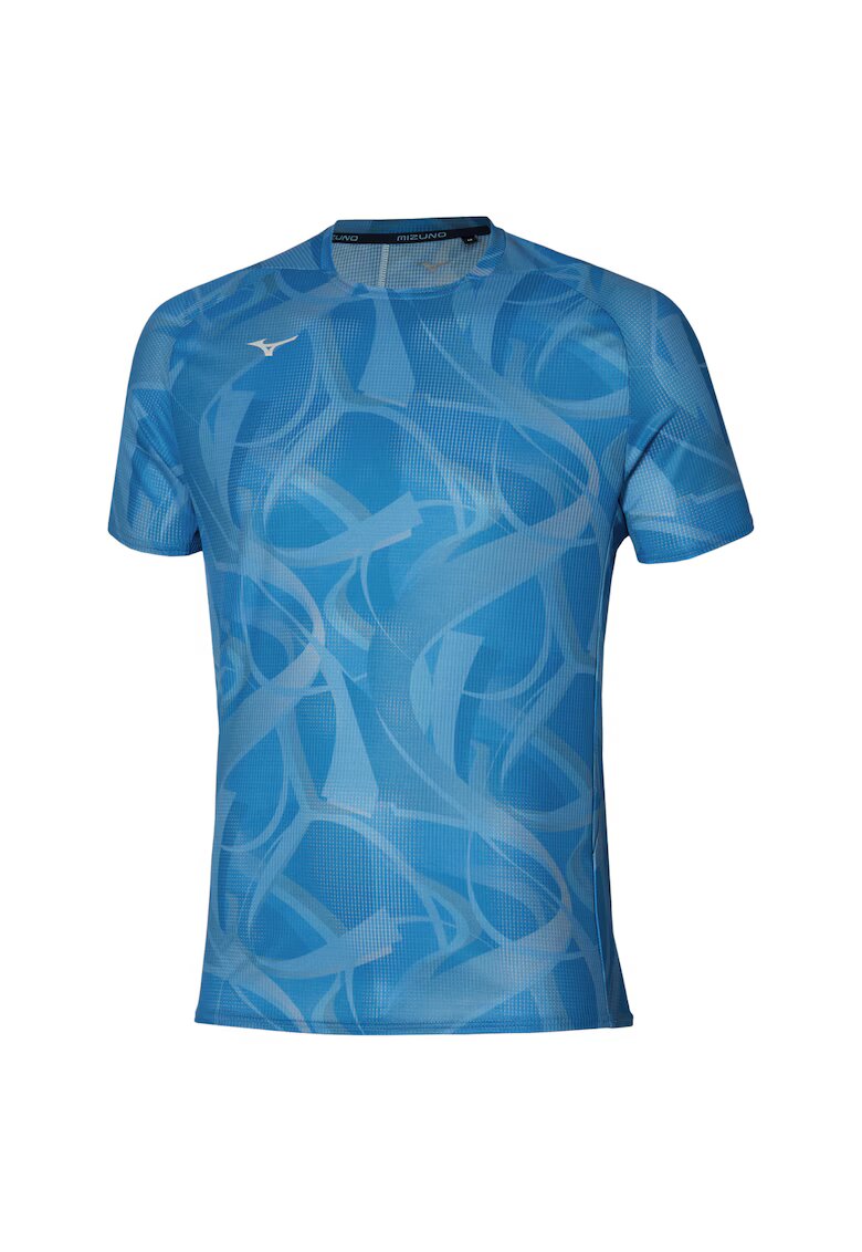 Mizuno Tricou alergare barbati Editie Limitata Paris DryAeroFlow - Albastru deschis