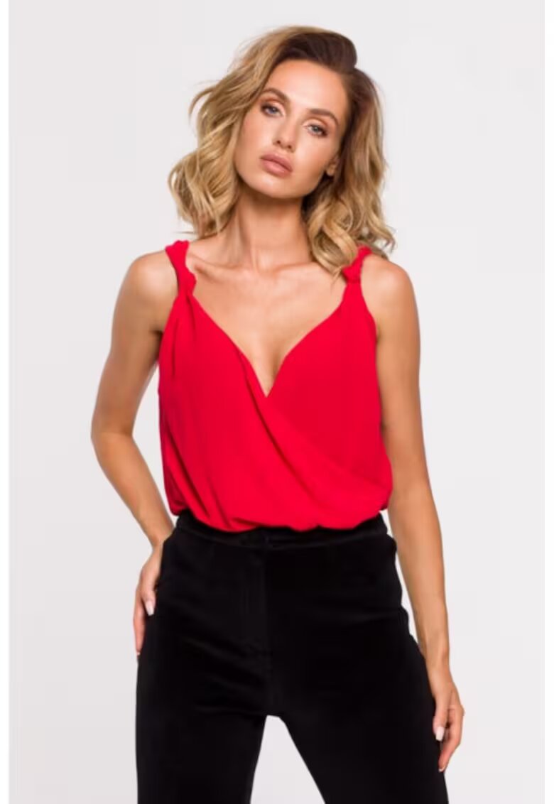 Moe Body elegant din sifon - - Rosu