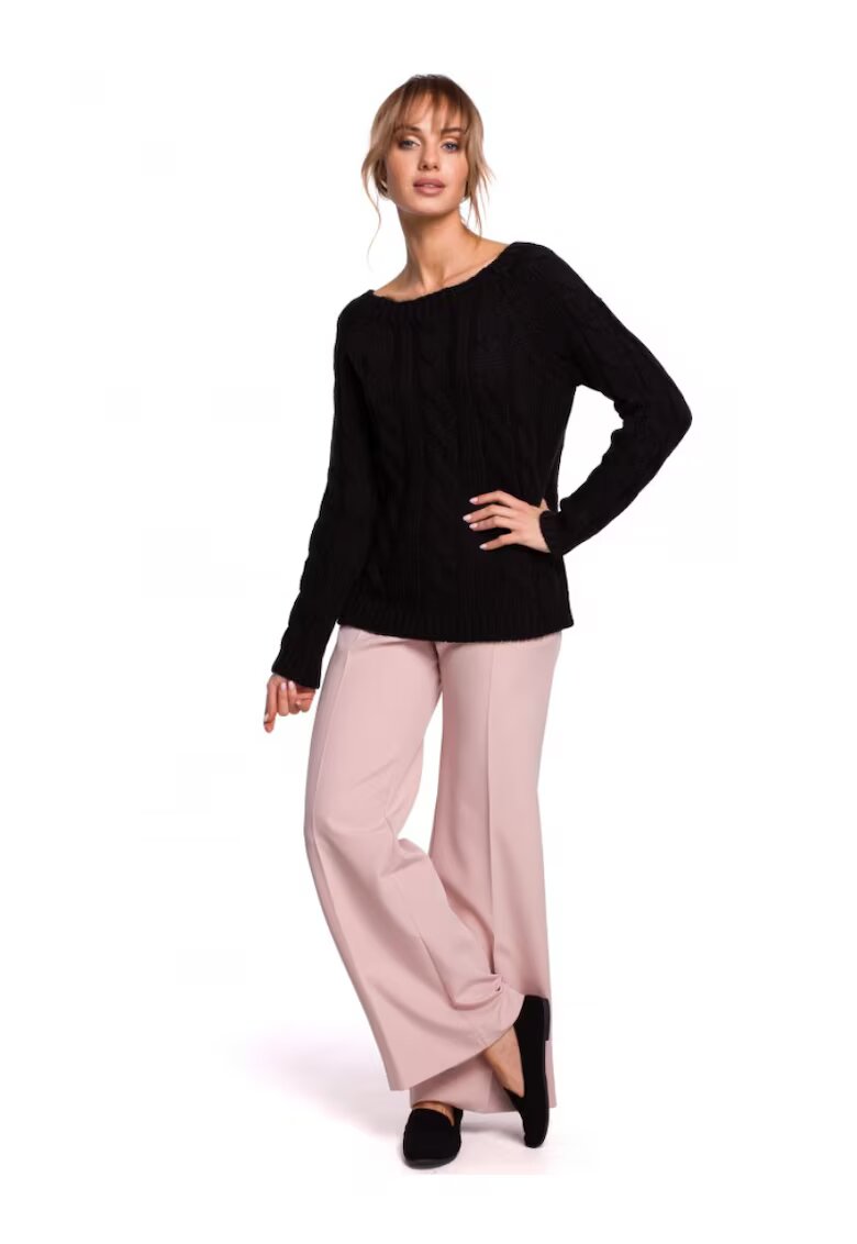 Moe Pulover . Acril. Poliamida. Negru - Negru