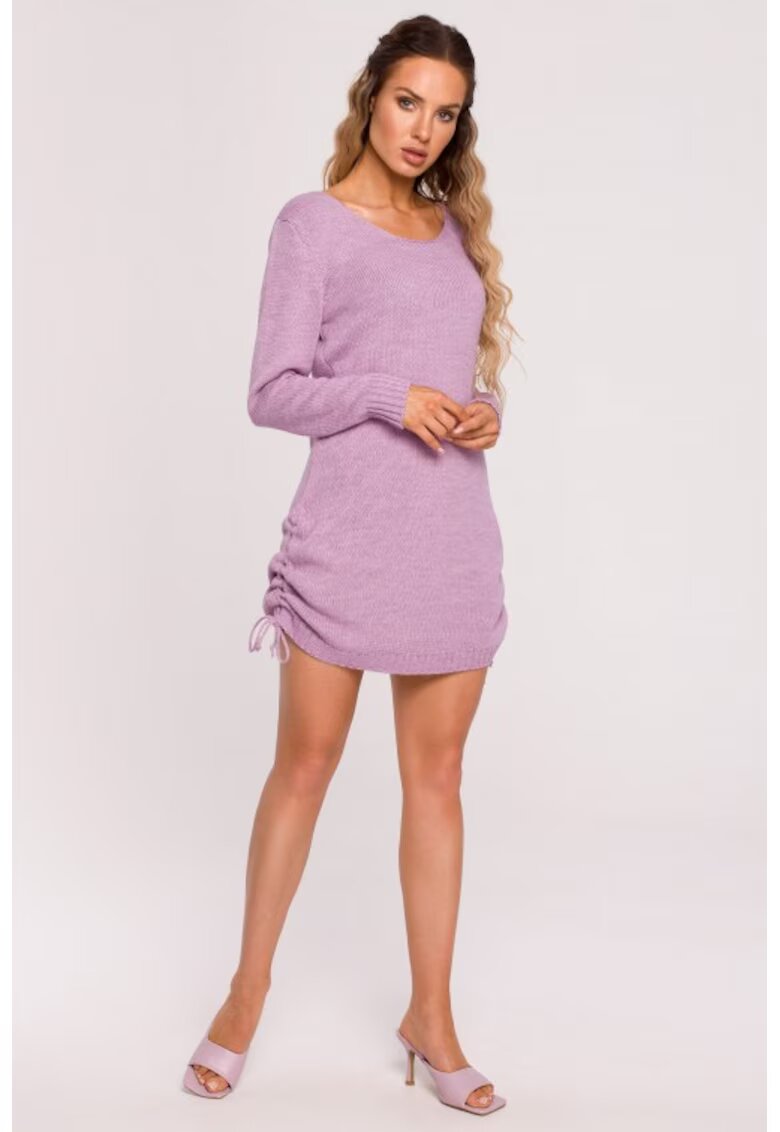 Moe Rochie tricotata mini cu spatele decupat - - Violet