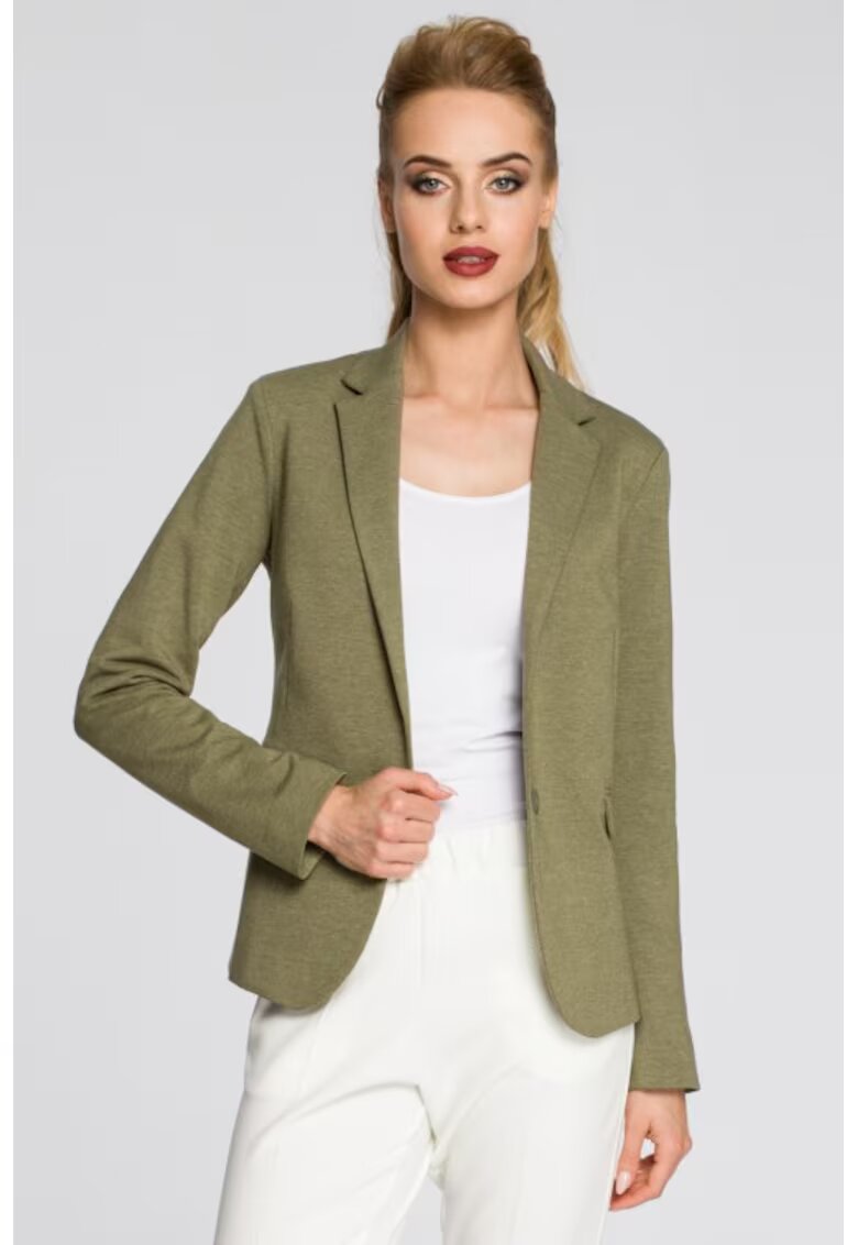 Moe Sacou cambrat - inchis cu nasture - Verde