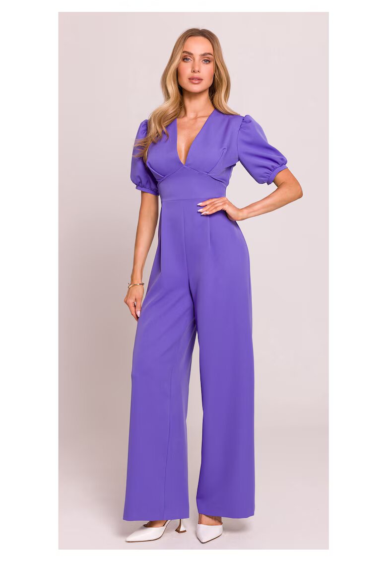 Moe Salopeta cu decolteu adanc - - Violet deschis