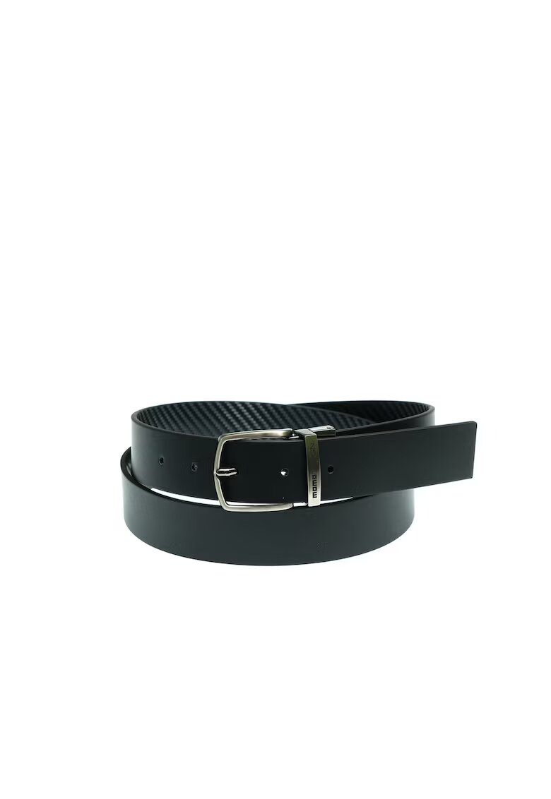 MOMO DESIGN Curea din piele cu inchidere cu catarama Erebo - Negru