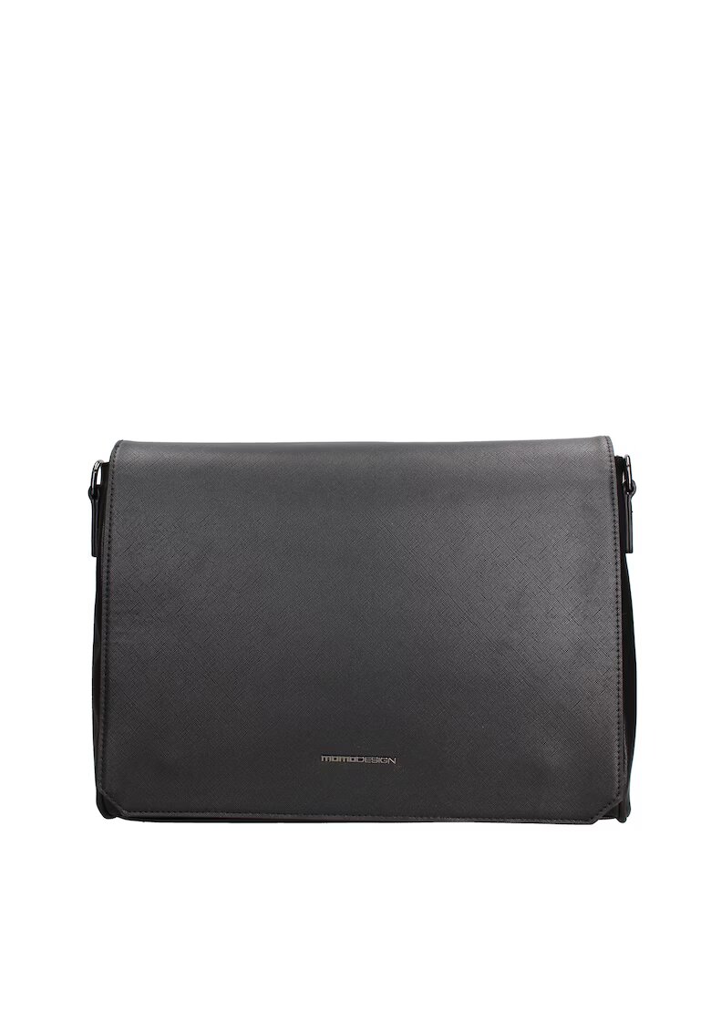 MOMO DESIGN Geanta messenger din piele ecologica Ereton - Negru