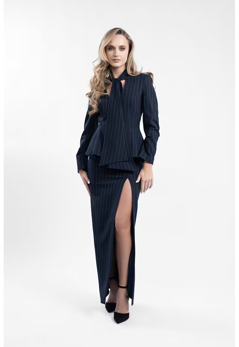 Monarh design Fusta lunga Navy Stripe