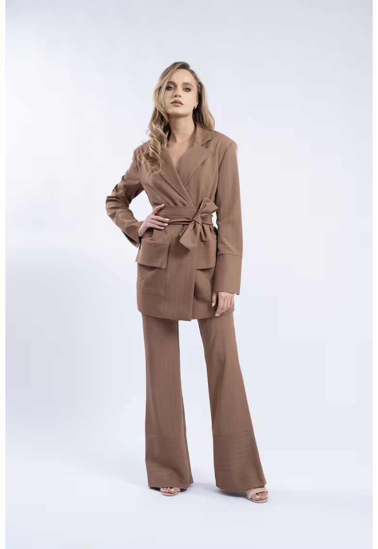 Monarh design Pantalon evazat cu dungi fine