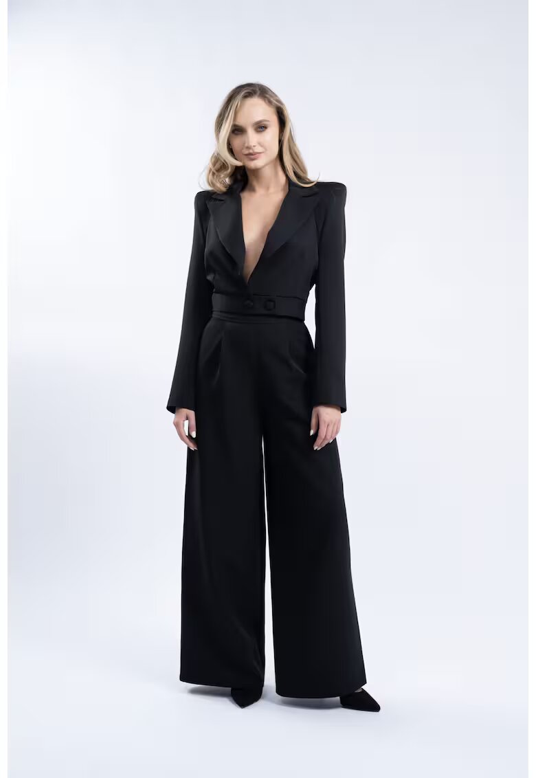 Monarh design Pantaloni Black Fluid