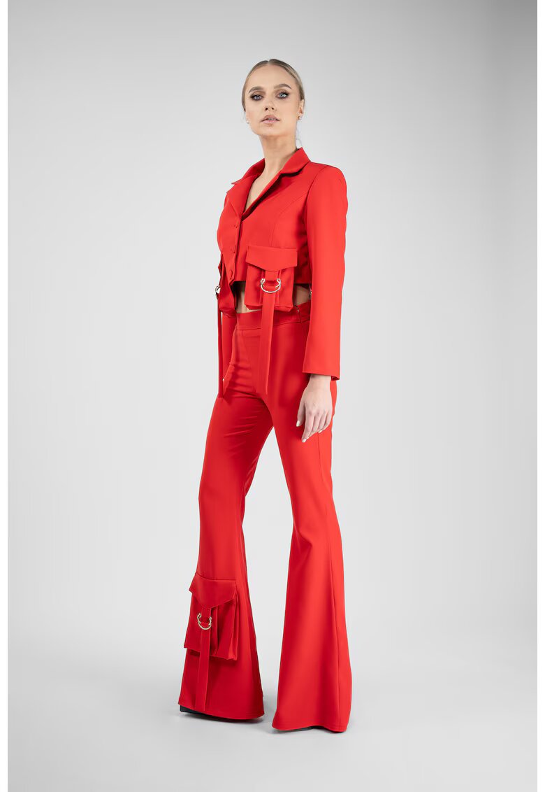 Monarh design Pantaloni evazați Red - Rosu