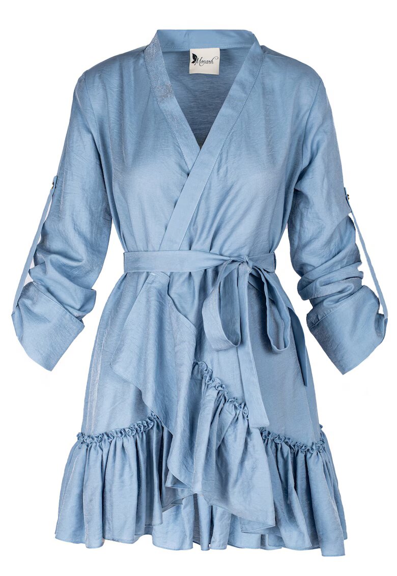 Monarh design Rochie petrecuta cu mansete late si volan