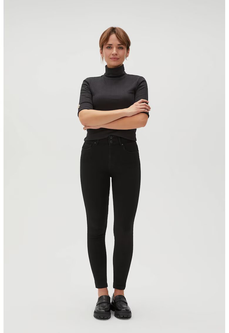 MOODO Blugi skinny negri netezi - Negru