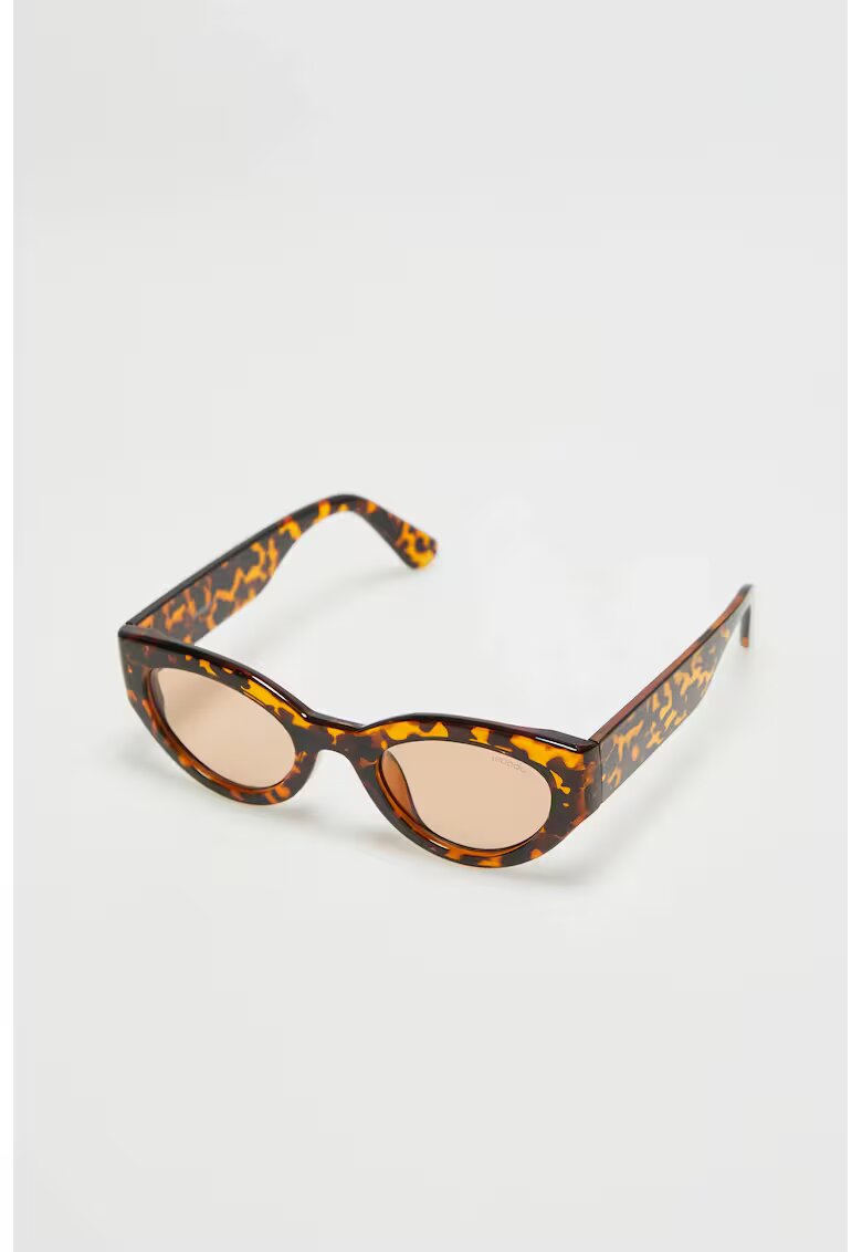 MOODO Ochelari de soare cat-eye rame groase maro - lentile maro - protectie UV 400 -