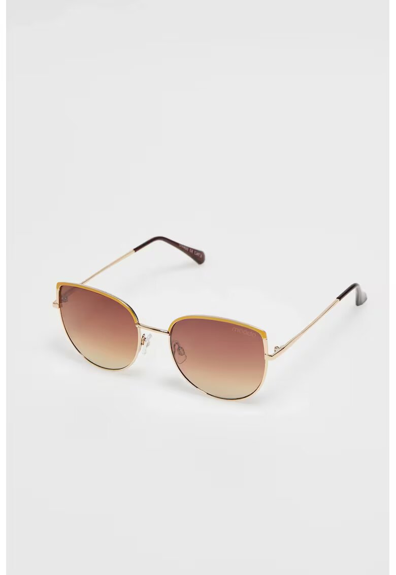 MOODO Ochelari de soare femei - rame metalice - lentile degrade - roz -