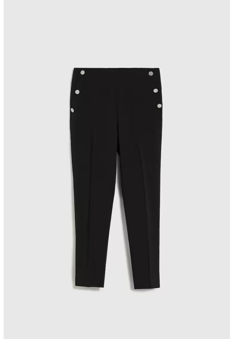 MOODO Pantaloni cigarette negri - Negru