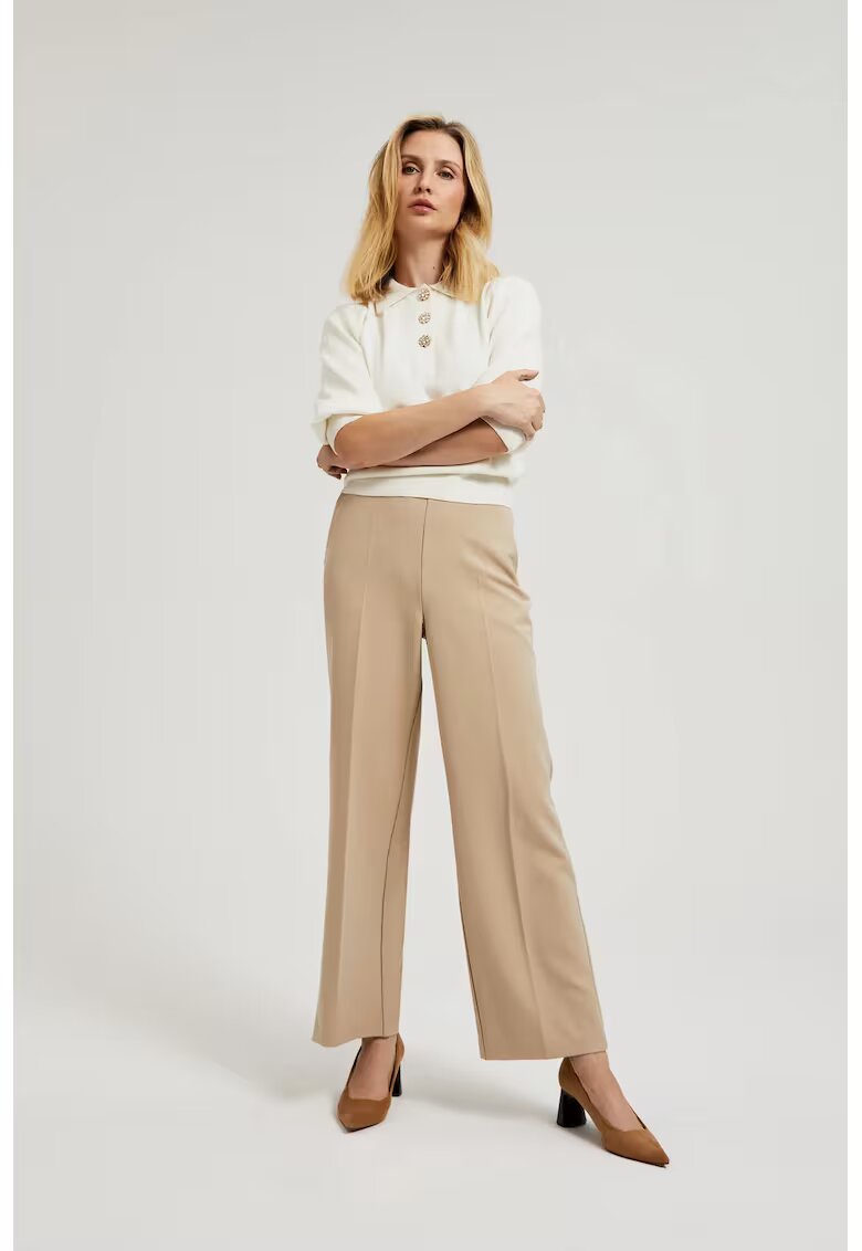 MOODO Pantaloni Eleganti Bej - Bej