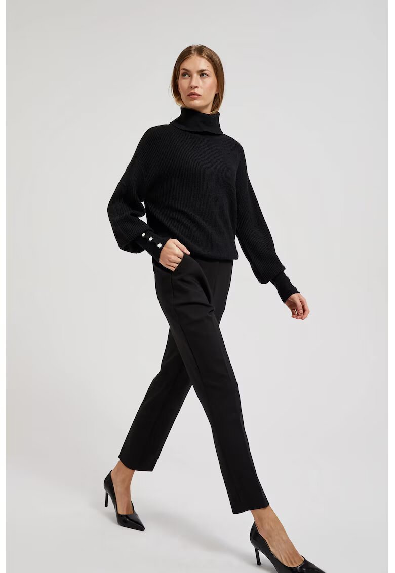 MOODO Pantaloni Eleganti Negri - Negru