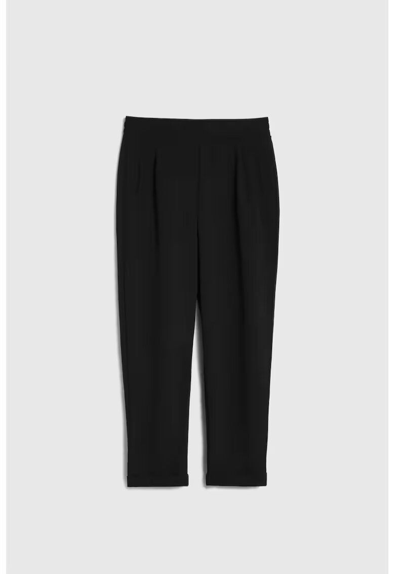 MOODO Pantaloni negri cu picioare drepte - Negru