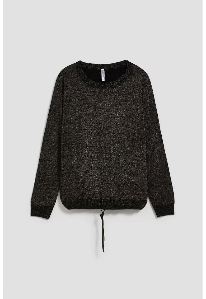 MOODO Pulover negru cu fir metalic - Negru