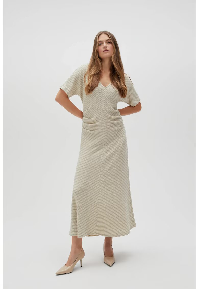 MOODO Rochie bej cu dungi - Bej