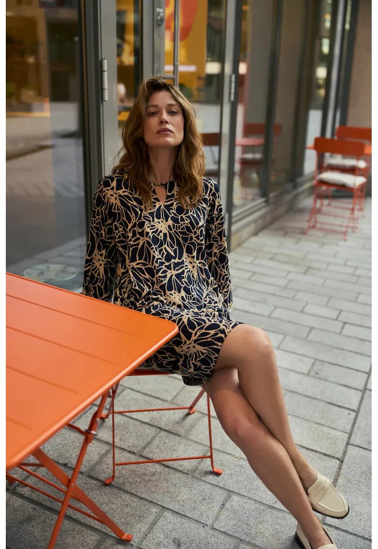 MOODO Rochie florala bleumarin - Bleumarin
