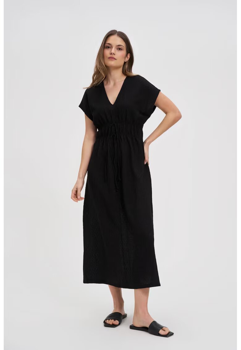 MOODO Rochie midi fara maneci - Negru