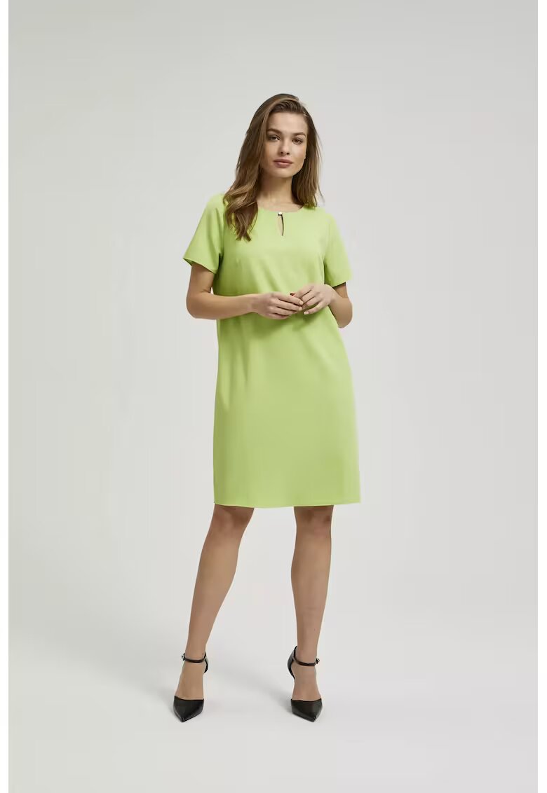 MOODO Rochie simpla verde - pana la genunchi - Verde