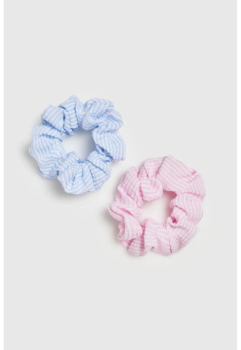 MOODO Set de Doua Elastice pentru Par roz - albastru deschis - One Size