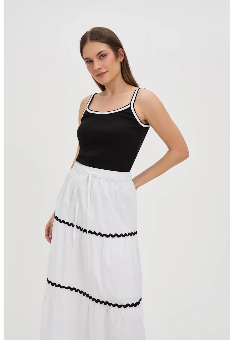 MOODO Top din bumbac negru - Negru